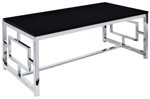 стол журнальный 45х60х120 черный, хром в Таганроге