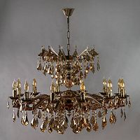 подвесная люстра ambiente leon 2128/12+12 pb tear drop бронза в Таганроге