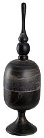 ваза деревянная с крышкой и фигурным навершием finial черная в Таганроге