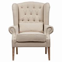 кресло wing back armchair белый лен в Таганроге