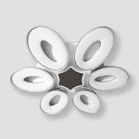 потолочная светодиодная люстра ambrella light orbital granule fg1022/6+1 wh 144w+80w d1000 в Таганроге