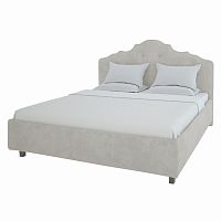 кровать двуспальная 180х200 светло-бежевая с фигурным изголовьем palace в Таганроге