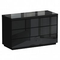 комод kristal 3 ящика черный глянец в Таганроге