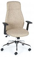 кресло для руководителя norden chairs милан, обивка: текстиль, цвет: ткань светло-бежевая в Таганроге