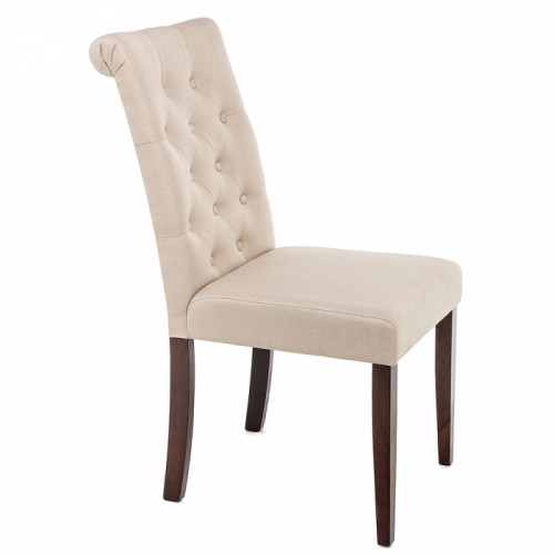 стул деревянный amelia dark walnut / fabric cream в Таганроге