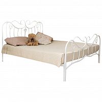 кованая двуспальная кровать 160х200 белая brena в Таганроге