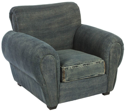 кресло san francisco denim armchair серое в Таганроге