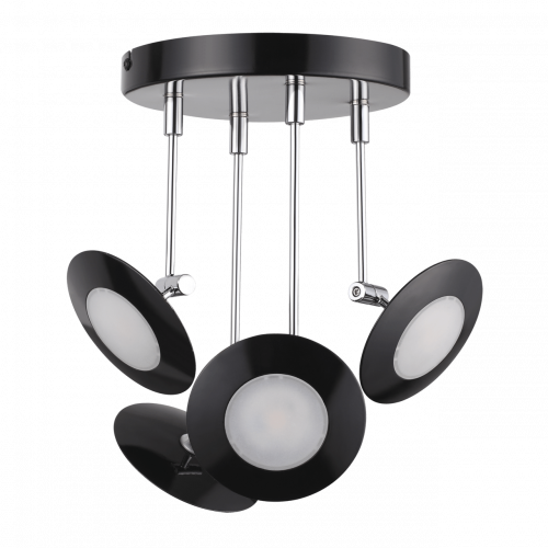 потолочная светодиодная люстра odeon light uliss 3811/28cl черная в Таганроге