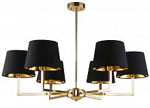 подвесная люстра crystal lux conte sp6 черная в Таганроге