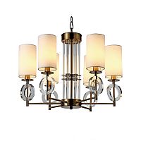 люстра felton 6 от delight collection белая/прозрачная/латунь в Таганроге