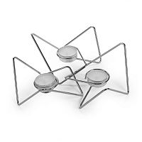 набор подсвечников серебряных металлических для чайных свечей tri-angular loop, 7 см, 3 штуки в Таганроге