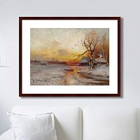 картина: winter sunset, 1913г. в Таганроге