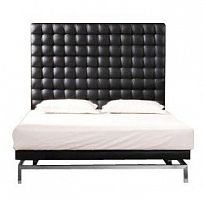 кровать двуспальная 180х200 коричневая из экокожи konigreich dark brown в Таганроге