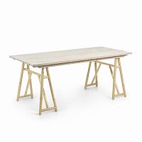 creassy стол 180x85 из натурального дерева из ротанга от la forma (ex julia grup) в Таганроге