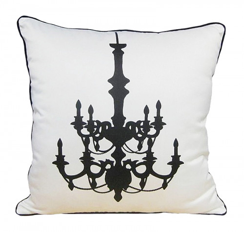 подушка с рисунком канделябра chandelier white в Таганроге