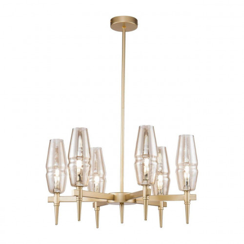 подвесная люстра maytoni lita h002pl-06g янтарная в Таганроге