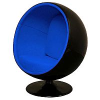 кресло eero ball chair синее с черным в Таганроге