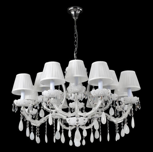 подвесная люстра crystal lux blanca sp12 белая в Таганроге
