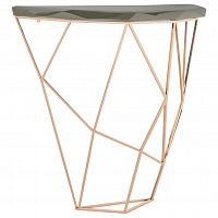 консоль geometric 100x38x90 золото, черная столешница в Таганроге