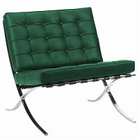кресло barcelona chair экокожа зеленое в Таганроге