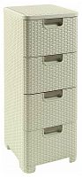 комод c 4 отделениями rattan style кремовый в Таганроге