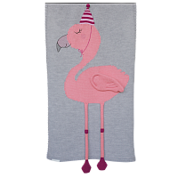 плед фламинго 60*120 св.серый меланж+розовый бутон в Таганроге