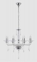 подвесная люстра crystal lux monica sp8 chrome/transparent в Таганроге