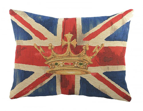 большая подушка с британским флагом crown blue в Таганроге