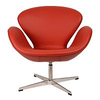 кресло arne jacobsen style swan chair красное в Таганроге