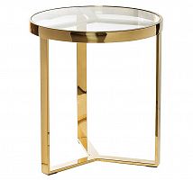 стол журнальный soho gold 50х50х53 см золотой, прозрачный в Таганроге