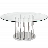 стол журнальный grozdi прозрачный, хром в Таганроге