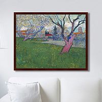 картина: view of arles with trees in blossom, 1889г. в Таганроге