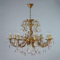 подвесная люстра ambiente alicante 8888/8 ab tear drop бронза в Таганроге