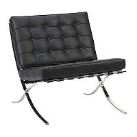 кресло barcelona chair кожа черное в Таганроге
